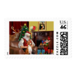 Santa's Basenji postage