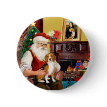 Santa's Beagle (#7) Pinback Button