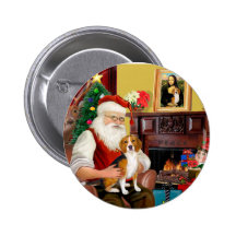 Santa's Beagle (#7) Pinback Button