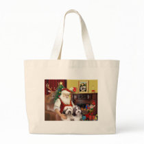 Santa's Bearded Collie Bags