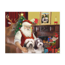 Santa's Bearded Collie postcards by SantasDogs Santa's Bearded Collie postcards
