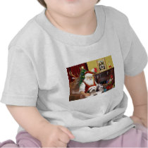 Santa's Bearded Collie Tee Shirts
