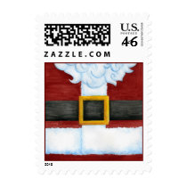 Santa's Belly Postage Stamp