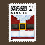 Santa's Belly Postage Stamp