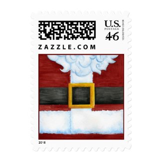 Santa's Belly Postage Stamp stamp