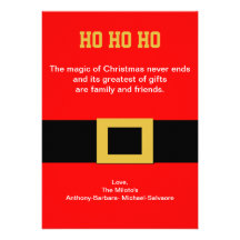 Santa's Belt Buckle Christmas Card