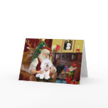 Santa's Bichon Frise (#1) Card