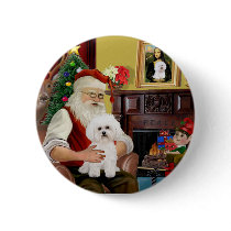 Santa's Bichon Frise #2 Pins