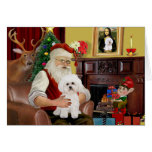 Santa's Bichon Frise #2 Cards