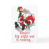 Santa's Big Night Out Greeting Card