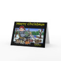 Santa's Biker Helper Bubba Claus card