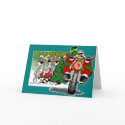 Santa's Biker Helper Bubba Claus card