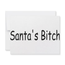 Santas Bitch Personalized Invitations
