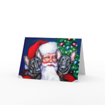 Santa's Black German Sheperd Dogs cards by DanesRUs Santa's Black German Sheperd Dogs cards