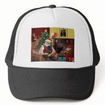 Santa's Black Pug hats
