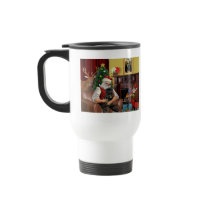 Santa's Black Pug mugs