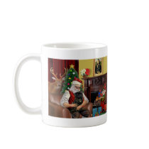 Santa's Black Pug mugs