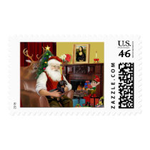 Santa's black / tan  Dachshund (#16) Stamps