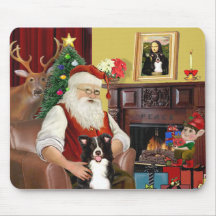 Santa's Border Collie Mouse Pads