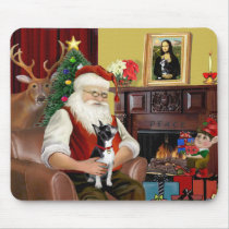Santa's Boston Terrier Mouse Pads