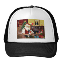 Santa's Boston Terrier Trucker Hat