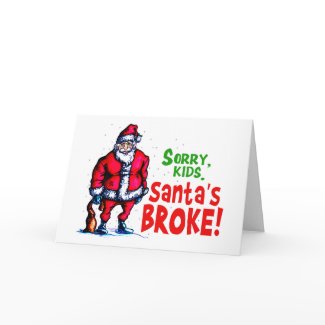 Santa's Broke card