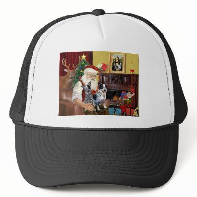 Santa's Cattle Dogs Hats by SantasDogs
