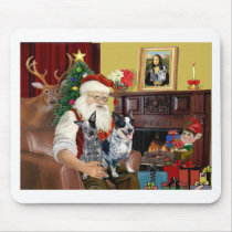Santa's Cattle Dogs mousepads