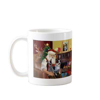 Santa's Cattle Dogs Mug by SantasDogs