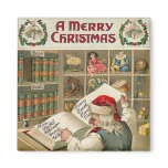 Santa's Checklist Fridge Magnet