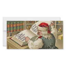 Santa's Checklist Personalized Photo Card