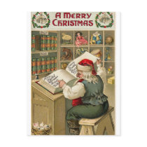 Santa's Checklist postcards