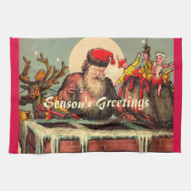 Santa's Chimney kitchen towels