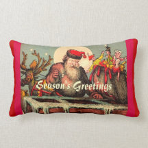 Santa's Chimney Throw Pillows