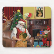 Santa's Chinese Shar Pei Mouse Pads