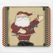 Santas Christmas Light Bulbs Christmas Mousepad