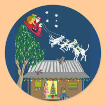 Santa's coming stickers