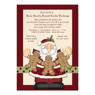 Santa&#39;s Cookie Exchange Invitation