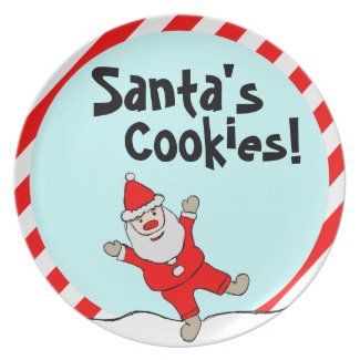 Santa's Cookies Christmas Treat Plate