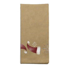 Santa's Country Hat Printed Napkin
