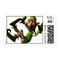 Santa's Crazy Elf postage by oliver43 Santa's Crazy Elf postage