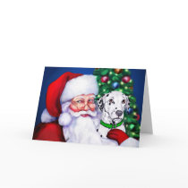 Santa's Dalmatian at Christmas Greeting Cards