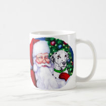Santa's Dalmatian at Christmas mugs