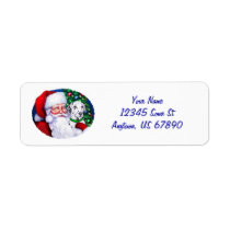 Santa's Dalmatian at Christmas Labels labels