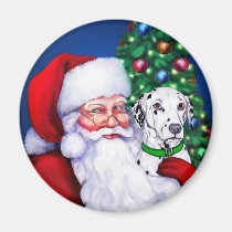 Santa's Dalmatian at Christmas magnets