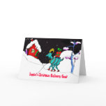 Santa's Delivery Goat autism charity card