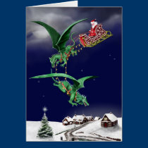Santas Dragon Sleigh cards