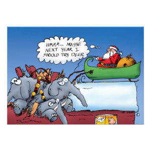 Santa&#39;s Elephants Holiday Invitation