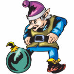 Santas Elf and Ornament Photo Cut Out