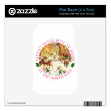 Santa's Elves At The North Pole on Christmas Eve Skins For iPod Touch 4G